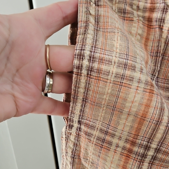 Northern Reflections VILLAGER Plaid Women's Shorts in Cream&Brown Sz.L Waist 18 - Picture 4 of 6